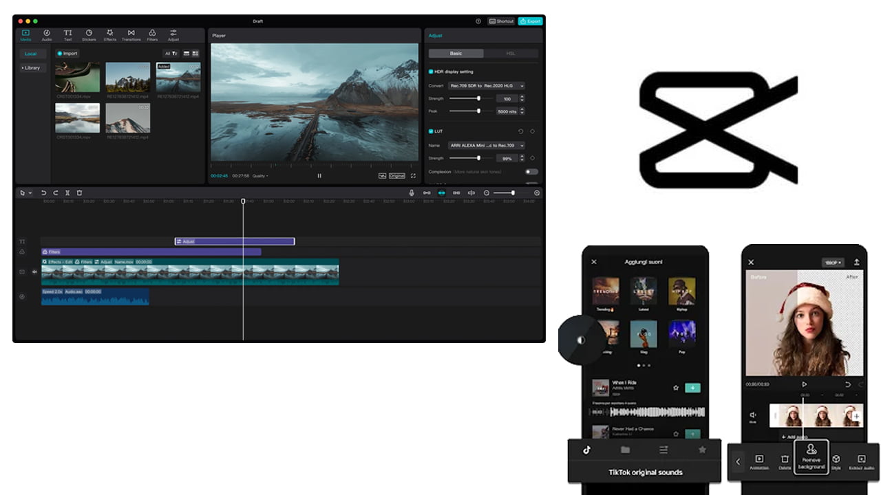 Editor de vídeo grátis - CapCut Video Editor para live