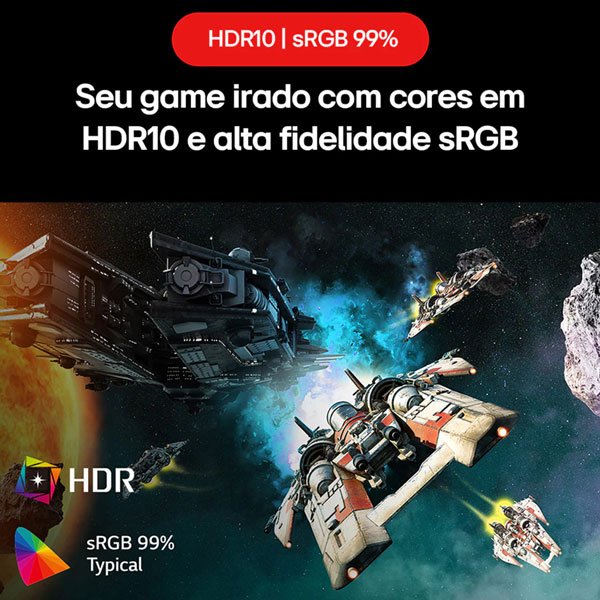 HDR10 Monitor Gamer LG UltraGear 24” Full HD 180Hz