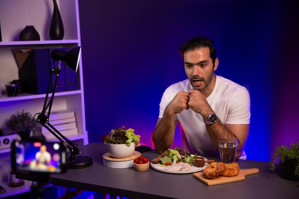Alimentação para foco e energia para quem faz live