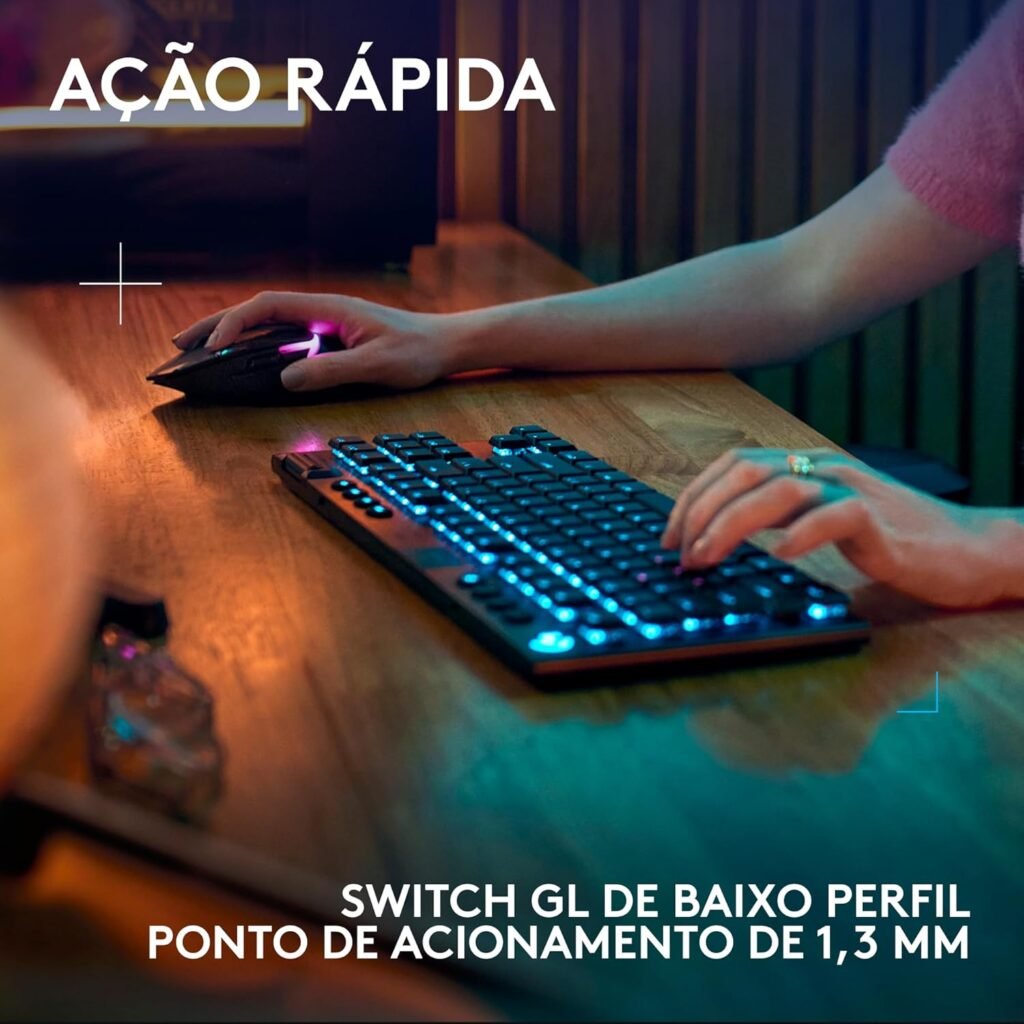Para jogos ação rápida Vale a pena comprar o teclado Logitech G915 X LIGHTSPEED