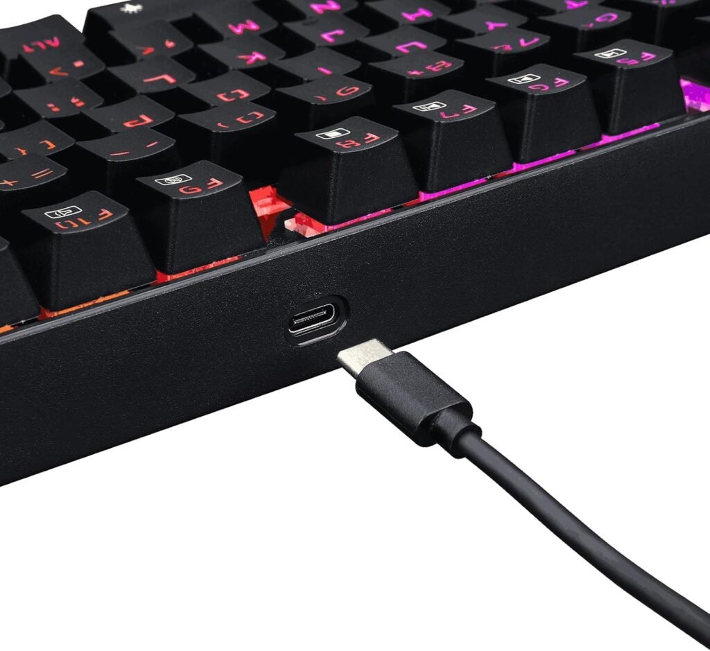 usb Teclado Mecânico Gamer Redragon Kumara Pro RGB Switch Marrom Preto - K552RGB-BRS-B