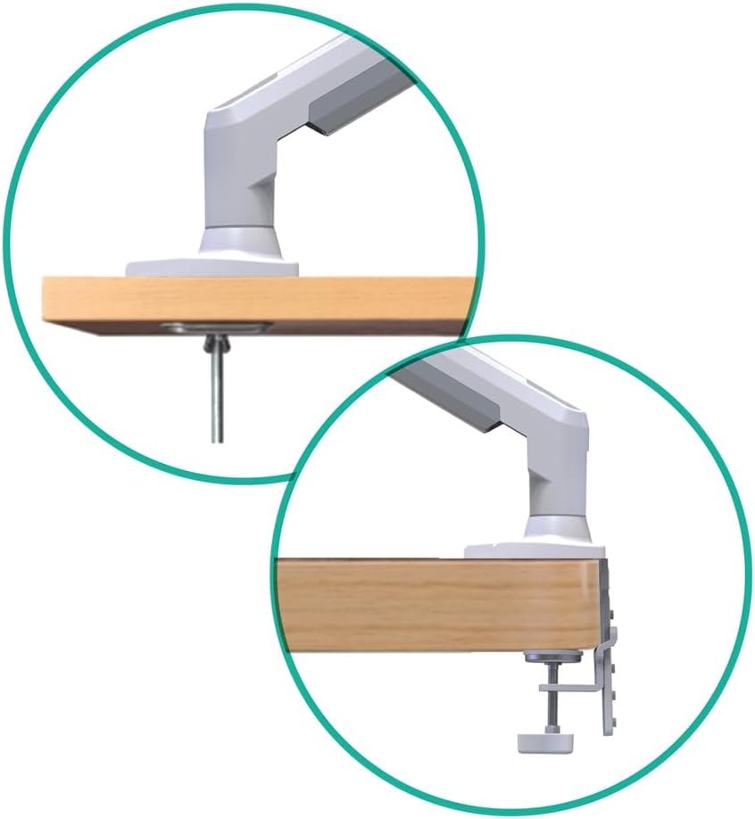 Prender na base Suporte Articulado de Mesa com Pistão a Gás para Monitores de 17