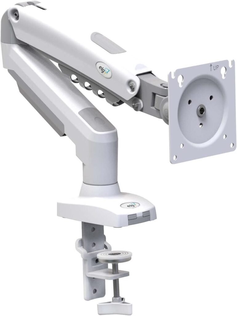 Suporte Articulado de Mesa com Pistão a Gás para Monitores de 17 suporte branco
